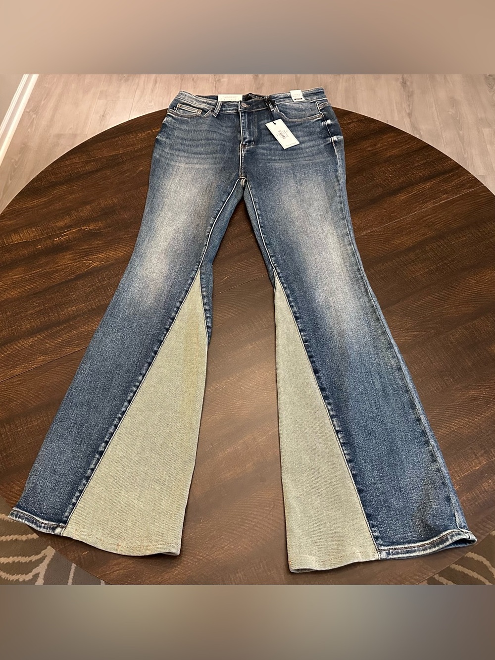 NWT Judy Blue Inseam Panel Flare Bell Bottom Jeans-Sz Juniors 11 (30x33)